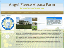 Tablet Screenshot of angelfleecealpacas.com